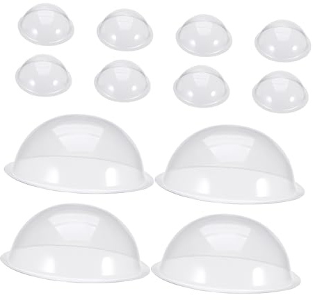 Mipcase 12 St Transparenta Plastklot Små Kupor för DIY Juldekorationer Robusta Halvklot för Snöglob och Bröllopsbordsdekorationer Barnvänliga och Lättviktiga för Fest och Hem