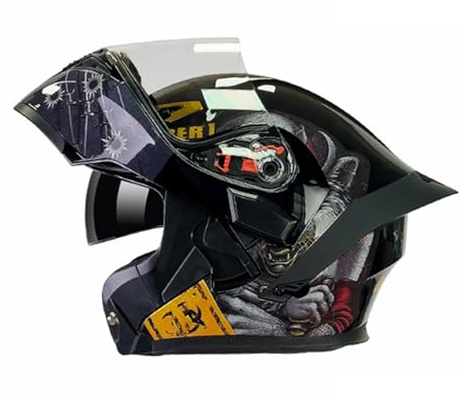 Casco Modulare Integrale Moto Caschi Apribili E Modulari Racing Con Doppia Visiera Casco Moto Apribile Integrali Omologato DOTECE Casco Cross E Off-Road Per Uomini Donne M,L:59-60CM