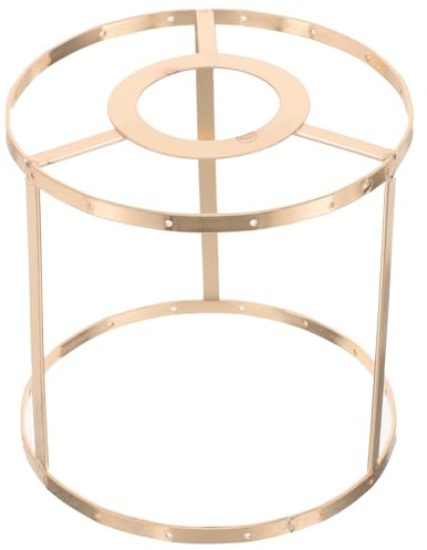 Ciieeo Cornice per Paralume Fai da Te in Metallo Dorato Diametro 12 Cm, Supporto Stabile per Lampada da Tavolo e Scrivania, Accessorio Multifunzionale per Illuminazione Domestica