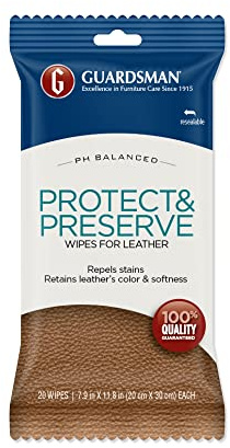 Guardsman Protect & Preserve Leather Wipes 20-Count 470600 by Guardsman