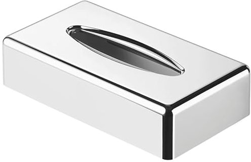 Geesa Kleenex Box freistehend oder zur Montage an der Wand, ABS verchromt, Silber