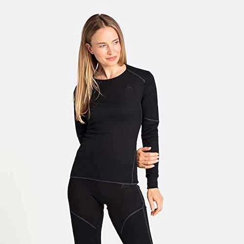 Odlo Thermounterwäsche für Damen Active X-Warm | Schwarz | Größe S | Langarm-Thermoshirt | Warme Skiunterwäsche