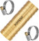 Poppstar Conector de manguera de latón de 3/4 de pulgada con 2 abrazaderas de acero inoxidable para manguera de jardín de 3/4 de pulgada (19 mm)