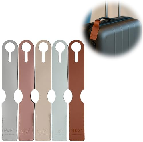 5Etiquetas de Equipaje, Etiqueta de Equipaje para Maleta de Colores Llamativos PVC, etiqueta de la maleta Plegables Suave con Etiqueta de Dirección para Equipaje facturado, Bolsos de Mano