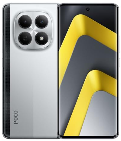 XIAOMI POCO M8 5G - Smartphone de 8+512GB, Pantalla de 6,77 120Hz Flow AMOLED, Snapdragon 6 Gen 3, cámara Dual de 50MP IA, Carga Turbo de 45W, Cargador no Incluido, Plata (Versión ES)