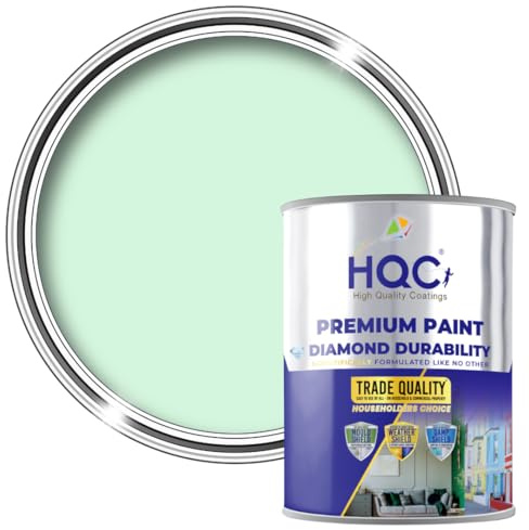 HQC Weather Shield Mint Green Smooth Masonry Paint | 5L in 30+ Colours|Storm Proof, Scrub Resistance & Waterproof|Weatherproof Technology Designed with Acrylic Resin for Ultimate Protection