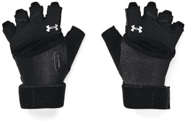 Under Armour Damen Mesh HB 2PK, atmungsaktive Gym Handschuhe mit Handfläche aus Leder, verstellbare Trainingshandschuhe mit Tasche für Schlüssel
