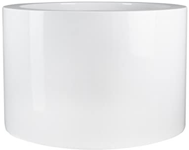 BARTPOL Großer runder Blumentopf D901ED 80x60 cm Blumenkübel Blumentopf Groß XXL aus Fiberglas I Premium Pflanzentopf für Balkon moderner Blumenständer Blumentopf Rund -weißer Glanz