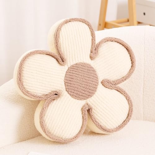 Kcvvcr Almohada de flor, cojín de suelo suave en forma de flor, cojín decorativo de flores, bonito cojín de asiento de flores, almohadas de felpa para decoración de habitación de flores para sofá cama