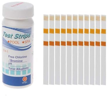 50pcs Chlorine Test Strips SPA Swimming Pool Water Tester Paper Residual Test Value Hardness Alkalinity Strip Chlorine