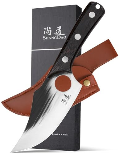 SHANGDAO Coltelli per disossare, coltello da disossamento vichingo da 15.3 cm per tagliare la carne, coltello da trinciatura in acciaio ad alto tenore di carbonio, For Home Kitchen and Restaurant