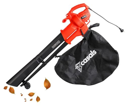 Casals - Soplador/Aspirador de Hojas Casals | 3000W de Potencia | Velocidad de 270 km/h | Limpieza Eficiente de Jardines y Exteriores
