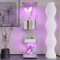 BLSYHDH Glasvitrine Standvitrine, Schrank für Sammlung mit LED, mit 1 Tür 4 Einlegeböden transparent Möbel Vitrine Glas Vitrine Figur Glasvitrine Wohnzimmer Bar (4 Etagen, 1 Tür + LED, weiß)