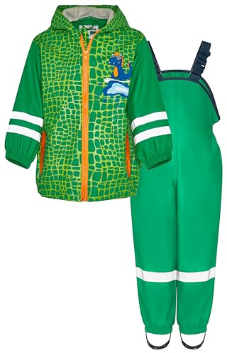 Playshoes Traje impermeable de dos piezas para barro, dino, 128