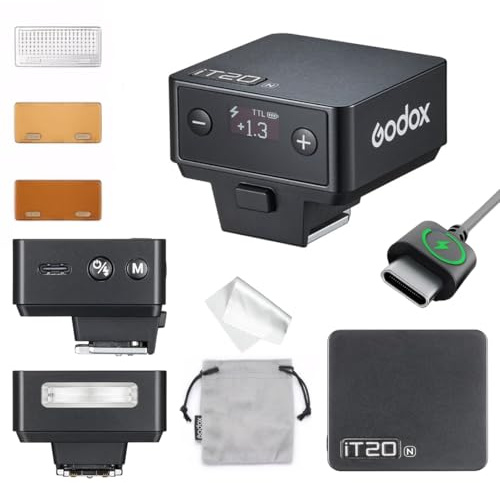 GODOX Flash IT20 N TTL Mini Camera Flash, IT20N TTL Speedlite, Compatible con Cámara Nikon Z6III Z8 Z5 Z50II Z50 Zfc Z6II Z30 Z6 Z50II Z7II Z8 Z9