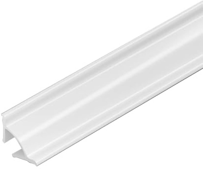 Yiustldd Profilo di Transizione per Pavimenti, Profilo divisorio per Pavimenti Ispessito per unire Fessure tra Pavimenti, Profilo di Finitura per Pannelli a Parete, 2,7 m,Bianca,15x15mm