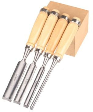 mophrati 4 piezas/juego de herramientas de grabado con mango Para madera, Kit herramientas escultura acero al carbono