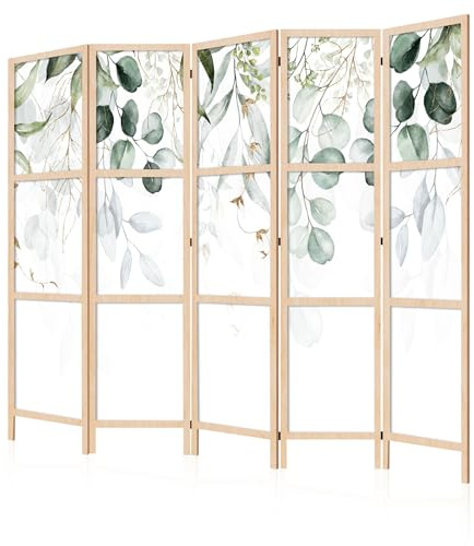 LUMASOUL Japansk rumsavdelare skärmvägg 225x172 cm Löv