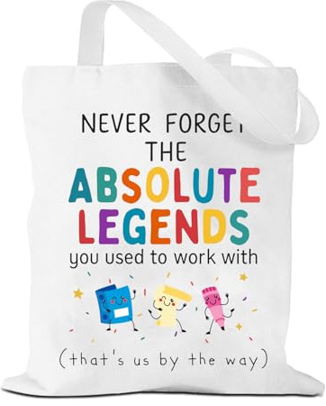 NANYUAYA Colleague Canvas Tote Bag Leaving Gifts for Colleagues Women Farewell Gifts for Coworkers Sorry Your Leaving Presents Funny Retirement Gift Goodbye Work Bestie Souvenirs