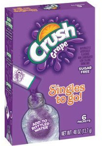 Grape Crush Sugar Free Singles to go 6 packets New just add to water bottle by GrapeCrush [Foods]