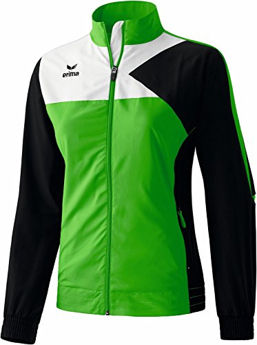 Erima Damen Anzug Premium One Präsentationsjacke, Green/Schwarz/Weiß, 42, 101442