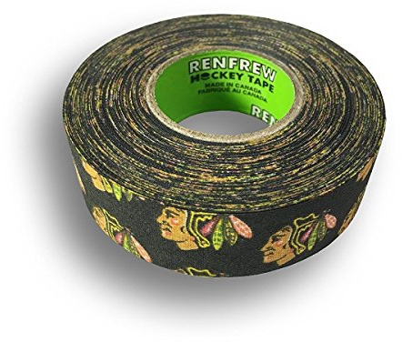 Renfrew Stoffklebeband, NHL Team Reinigungstuch Hockey Tape, 2,5 cm X 18 Meter (Team Wahl), Chicago Blackhawks