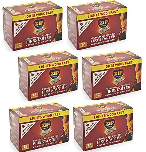 Zip Premium All Purpose Wrapped Fire Starter 72 Pack
