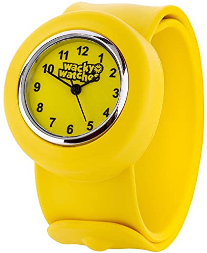 Multicolour Wacky Watch Slap On Strap Fast Fit Kids Childrens Silicone Band Unisex Instant Fit Any Size for Boys and Girls Learn to Tell The Time