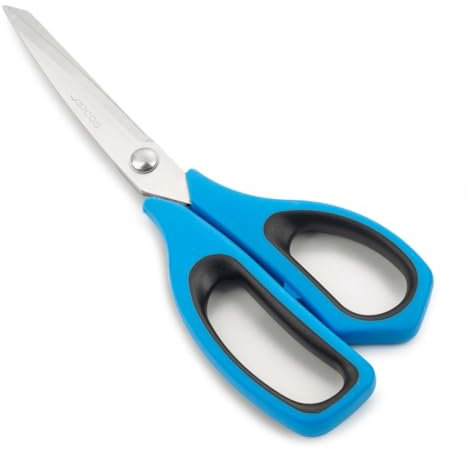 Ciseaux de Cuisine en Acier Inoxydable - Série Prochef. Lame 235 mm. Manche en Polypropylène. Couleur Bleue. Pour Couper et Trancher Viande
