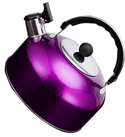 MagiDeal Bouilloire à Sifflet Portatif avec Poignée en Plastique Antidérapante Sport en, Violet, 8,2 cm