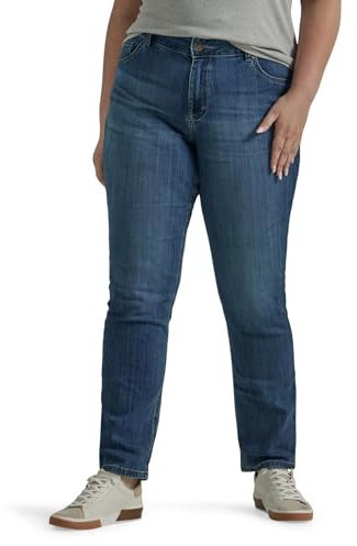 Lee Plus Size Legendary Mid Rise Straight Leg Jean Jeans, Seattle, 50 para Mujer