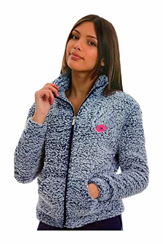 Lotto Tuta Donna in Pile Con Zip Intera, Sherpa, Casa, Invernale (3019 Blu, M)
