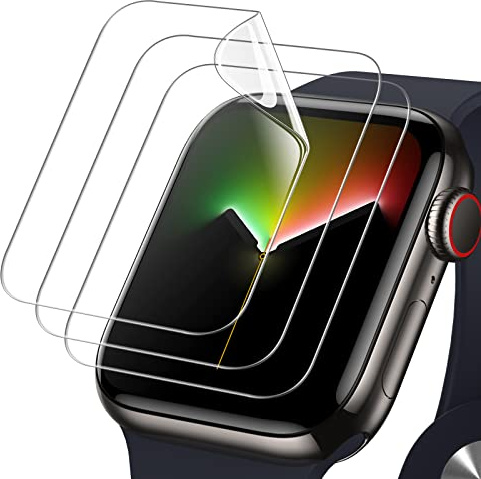 JETech TPU Skärmskydd för Apple Watch Series 9/8/7 45mm, 3-Pack | Självläkande TPU-Film, HD-Klar, Repskydd, Bubbelfri Installation