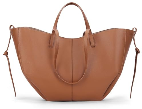 ACUYE Leather Tote Bag for Women Crescent Shoulder Purse Ladies Handbag Y2K Hobo Bag Work Tote with Magnetic Closure