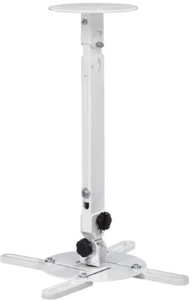 Hama Beamer Deckenhalterung, höhenverstellbar, 360° schwenkbar, neigbar (Beamer Halterung für Decken und Schrägen, universal für Beamer, Projektoren bis 15kg, ideal fürs Heimkino) weiß