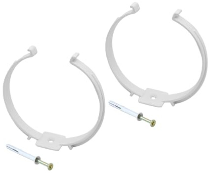 La Ventilazione STVC2100B - 2 abrazaderas para tubo de ventilación canalizada, con tornillos y tacos para tubo de ventilación canalizada, diámetro 100 mm