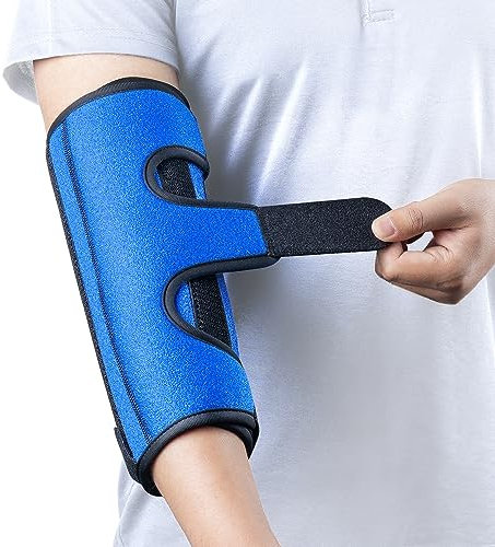 Cubital Tunnel Elbow Splint, Ulnar Nerve Night Brace, for Women & Men, Arm Elbow Splint Support for Left and Right, Built-in 3 Support Plates -L/XL