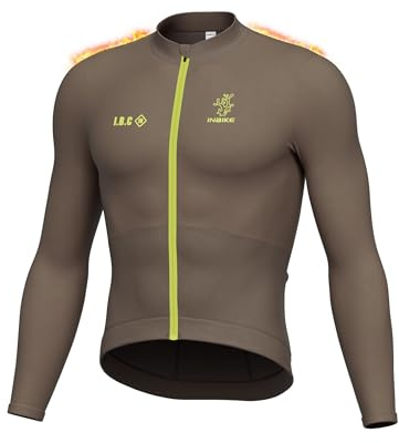 INBIKE Maglia Ciclismo Invernale in Pile Abbigliamento Ciclismo Uomo Antivento Termico Maglia Bici Manica lunga Giacca Bici Inverno per Mountain Bike BMX