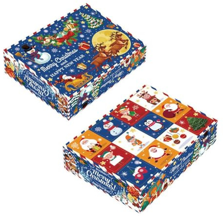 Christmas Advent Calendar Boxes to Fill, 5pcs Empty Advent Calendar Houses Gift Calendars 2025 Surprise Boxes, Countdown