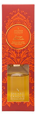 Shearer Candles - Invierno Victoriano (SD0503, 200 ml, difusor con Aroma a Naranja y Canela, Botella de Cristal Transparente con Palos Rojos), Color Naranja