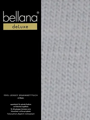 bellana® Deluxe Spannbetttuch für Wasserbetten und Boxspringbetten, 90-120 x 200-220 cm, Silber