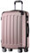 BEIBYE Zwillingsrollen Hardcase Reisekoffer Koffer Trolleys Hartschale in XL-L-M in 14 Farben (Rosagold, Mittler Koffer (66cm))