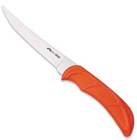 OUTDOOR EDGE 5 Wild Game Boning Knife - Fixed Blade for Processing Game and Fish with Rubberized Nonslip TPR Handle