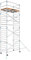 ALX Basic-Line- Rollgerüst 135-8,2 Meter Arbeitshöhe - Baugerüst - Innengerüst - Aluminiumgerüst - Gerüst für den Innen- und Außenbereich (Holz Plattform)