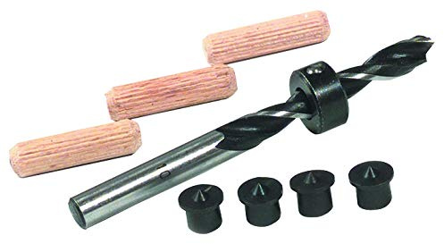 Tivoly XT60632000434 20pcs Kits d'assemblage Ø 8mm, 1 foret bois Ø8mm, 1 butée de profondeur, 4 centreurs, 16 tourillons bois Ø8mm x 40mm