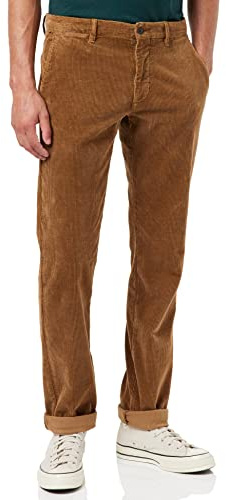 Tommy Hilfiger Denton Chino en Velours côtelé GMD pour Homme, Kaki désert, 28W/32L