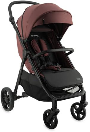 MoMi Kinderbuggy CLARA, Kinderwagen ab dem 6. Lebensmonat, bis 22 kg Körpergewicht, 5-Punkt-Sicherheitsgurt, Fußsack, Getränkehalter, Einkaufskorb, Wickeltasche, Insekten- und Regenschutz