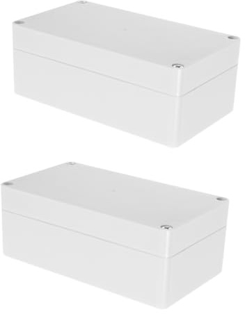 Ciieeo 2 Pièces Boîte de Dérivation Électrique Plastique Étanche pour Extérieur Boîte de Connexion Électrique