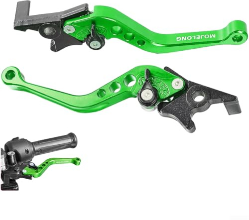 Yuanpgky CNC 6 Adjustable Brake Clutch Master Cylinder Lever Set Replacement,Aluminum Alloy Brake Handle For Motorcycle/Dirt Pit/Bike/Scooter/ATV(Green)