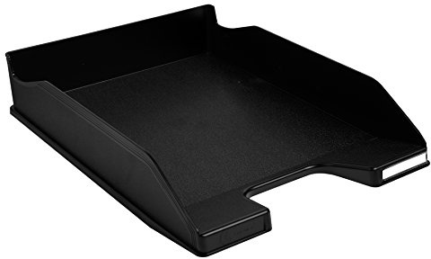 Exacompta - Cod.11314D - Confezione da 6 Vaschette portacorrispondenza Combo Midi Office per formato A4+ - Impilabili - Capacità 500 fogli 80 gr - Dimensioni : 34,7 x 25,5 x 6,5 cm - Nero